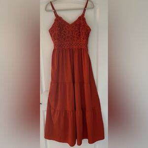 STUNNING LACE TOP TIERED MAXI DRESS